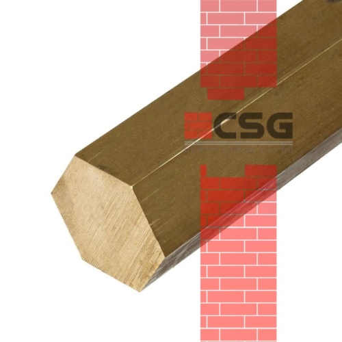 Шестигранник латунный 15 п/тв ПТ АВ, длина 3 м, марка ЛС59-1