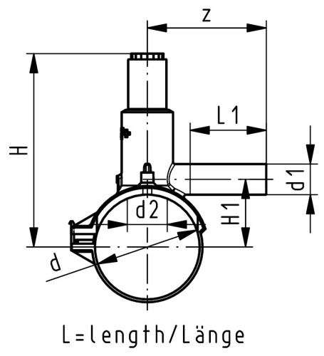 Электросварная седелка — моноблок Georg Fischer d160х32 SDR11