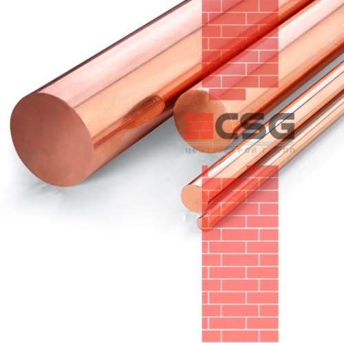 Круг медный 50 тв, длина 3 м, марка М1