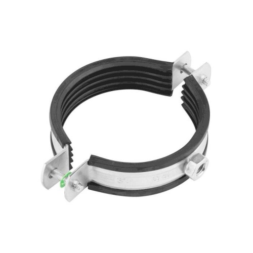 Хомут трубный сталь оц с резин прокладк 4" (Дн 108-116) ±2мм М10 б/к BILTI арт.1219622