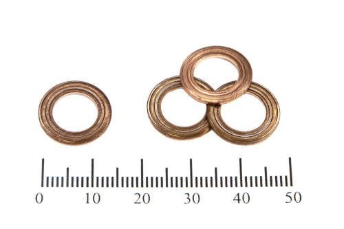 Шайба медная 9х15х0.7 (2 волны)